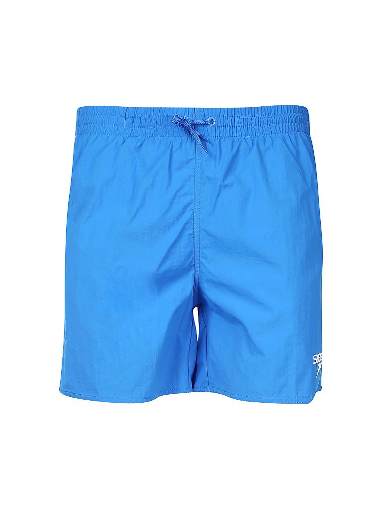 Speedo Badeshort HYBRID Logo 18" – Aus Recyceltem Polyester, Mit Mesh-Innenslip, Schnelltrocknend, Blau (Gr. S)